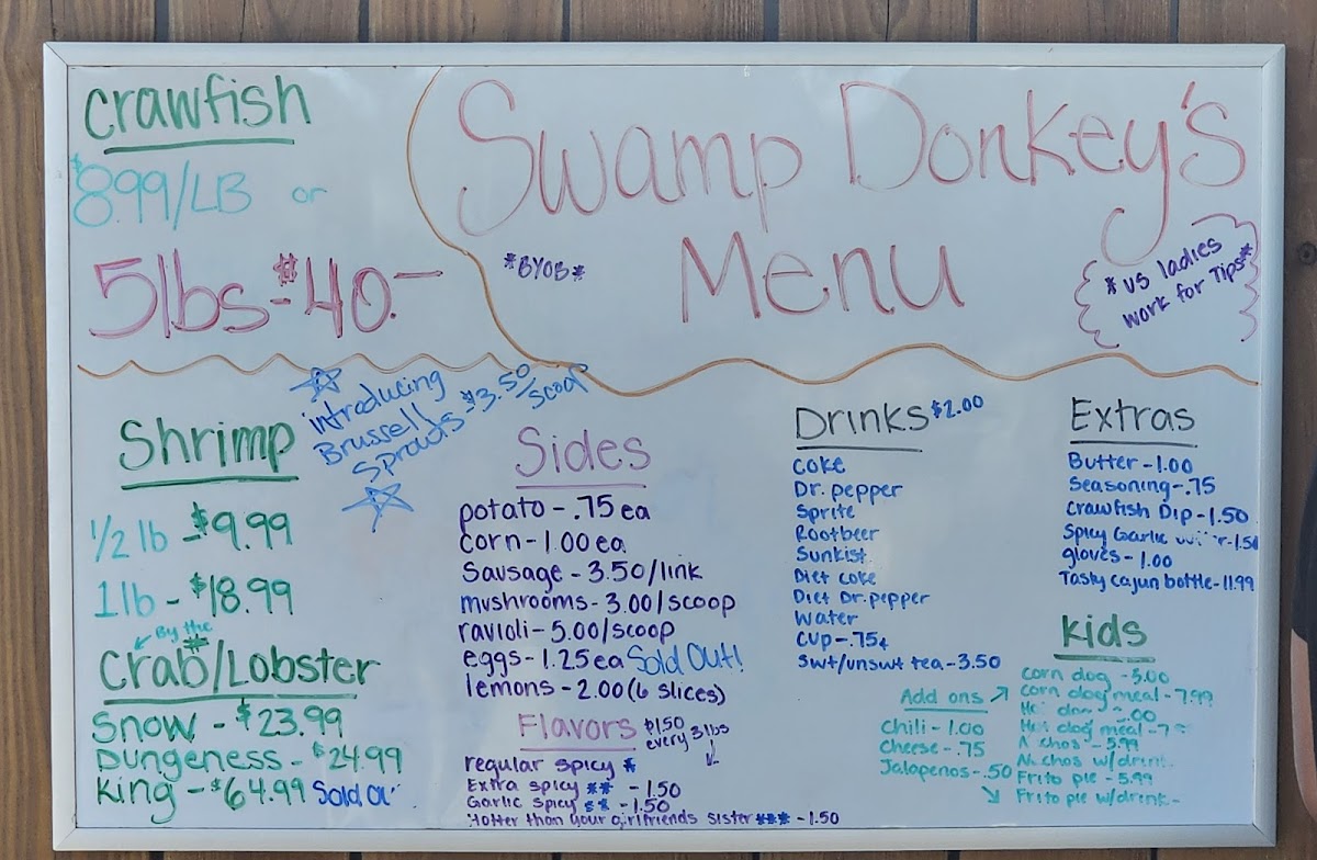 Menu Swamp Donkey's Seafood-1